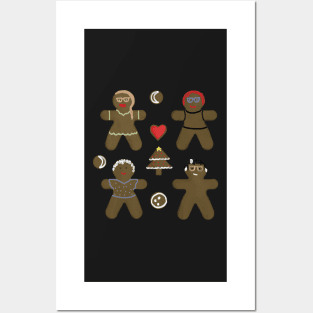 Gingerbread Family, Hipster Glasses Edition - Christmas/Yule Decorations Posters and Art